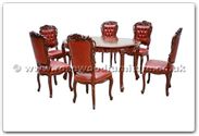 Product ffhfd017 -  Oval Dining Table French Design Table with 6 chairs 