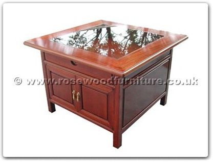 Rosewood Furniture Range  - ff24021b - Glass top sofa end cabinet