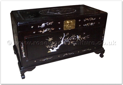 Rosewood Furniture Range  - ff35f9ch - Chest with mother of pearl inlay