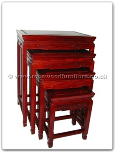 Rosewood Furniture Range  - ff7044 - Nest table longlife design set of 4