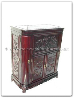 Rosewood Furniture Range  - ORff7201dt  - Round corner bar full dragon design with tiger legs