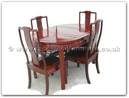 Rosewood Furniture Range  - ff7301l - Oval dining table longlife design with 4 chairs
