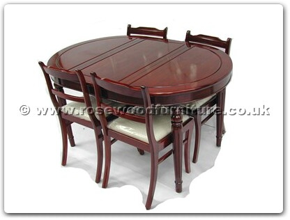 Rosewood Furniture Range  - ff7301x - Round legs oval dining table with 4 low back chairs