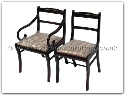 Rosewood Furniture Range  - ff7301xcarmchair - Low back dining arm chair with fixed cushion