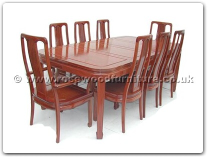 Rosewood Furniture Range  - ff7306h - Round corner dining table with 2+6 high back chairs