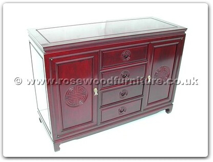 Rosewood Furniture Range  - ff7313l - Buffet with 4 drawers and 2 doors longlife design