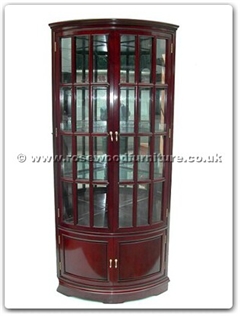 Rosewood Furniture Range  - ff7315b - Corner cabinet french design with spot light and mirror back