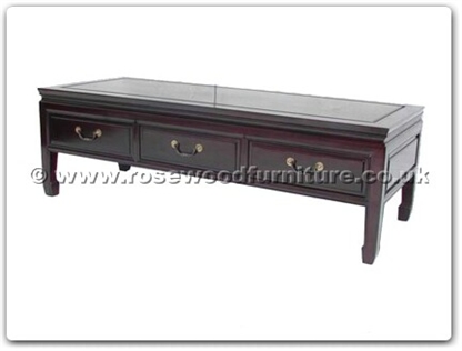 Rosewood Furniture Range  - ff7326p - Coffee table with 3 drawers plain design
