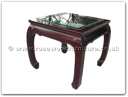 Rosewood Furniture Range  - ff7331cg - Bevel glass top curved legs end table