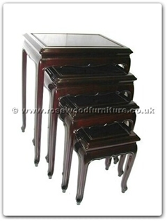 Rosewood Furniture Range  - ff7336q - Queen ann legs nest table set of 4