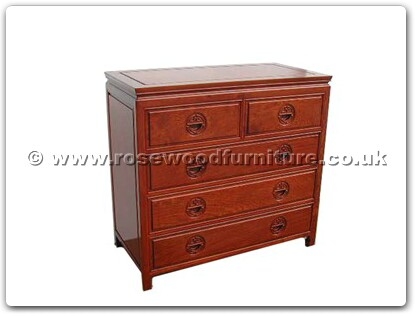 Rosewood Furniture Range  - ff7354l - Chest of 5 drawers longlife design