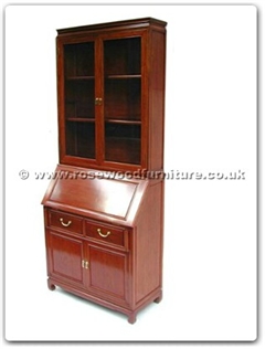 Rosewood Furniture Range  - ff7371t - Writing desk with 2 drawers and 2 doors plain design with top set of 2