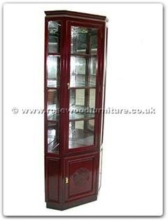 Rosewood Furniture Range  - ff7416l - Corner cabinet longlife design with spot light and mirror back