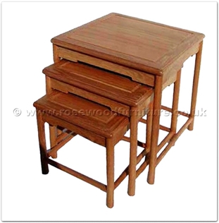 Rosewood Furniture Range  - ffawm3nest - Ash wood ming style nest of 3 table