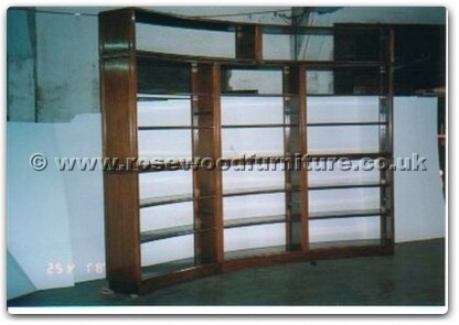 Rosewood Furniture  -ffexample - Curved back bookcase