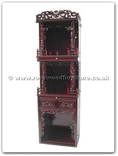 Rosewood Furniture Range  - ffd28alt - Altar Cabinet Dragon Design
