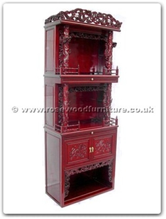 Rosewood Furniture Range  - ffd32alt - Altar Cabinet Dragon Design