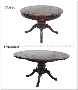 Rosewood Furniture  -ffer60splo - Extendable Round Dining Table With Special Pedestal Leg