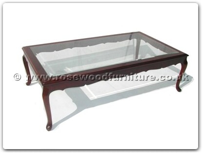 Rosewood Furniture Range  - ffgfcof - Bevel glass top coffee table french design