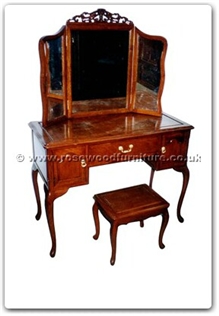 Rosewood Furniture Range  - ffhfb027 - Rosewood Dressing Table with mirror and stool