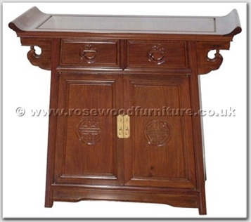 Rosewood Furniture Range  - ORffhfl044 - Altar table with  2doors  and  2 drawers Long life design