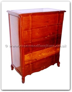 Rosewood Furniture Range  - ffhfc046 - Rosewood Cabinet 5 Drawers With French Style