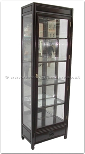 Rosewood Furniture Range  - ffl25glass - Glass cabinet longlife design with spot light and mirror back
