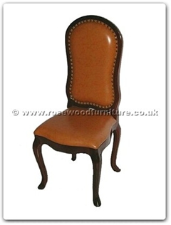 Rosewood Furniture Range  - fflchair - Wood frame leather dining chair