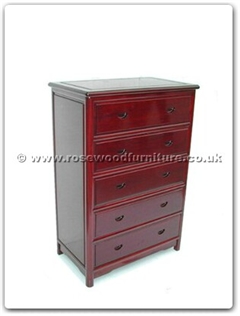 Rosewood Furniture Range  - ffm32chest - Ming style chest of 5 drawers