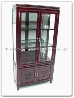 Rosewood Furniture Range  - ffrb30gla - Glass cabinet f and b design with mirror back