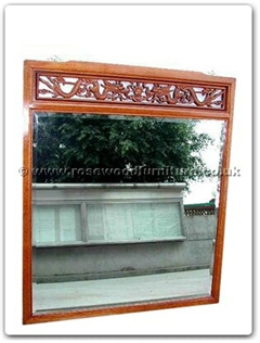 Rosewood Furniture Range  - ffrd36mir - Wood frame bevel mirror dragon design