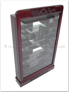 Rosewood Furniture Range  - ffrdsdis - Small Display Cabinet Dragon Design