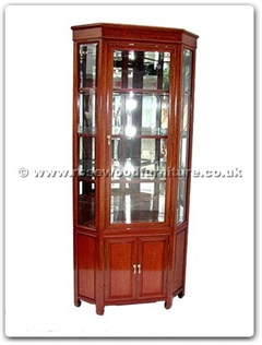 Rosewood Furniture Range  - ffrp28cor - Corner Cabinet Plain Design With Spot Light and Mirror Back