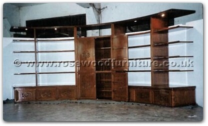 Rosewood Furniture Range  - ORffexample - Curved back tv cabinet with shelves