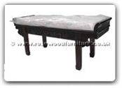 Chinese Furniture - ff113r18ads -  Altar shap3 dressing stool flower and bird design with cushion - 47" x 16" x 20"