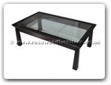 Chinese Furniture - ff121r15stcof -  Shinto style bevel glass top coffee table - 50" x 30" x 18"
