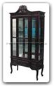 Chinese Furniture - ff128r33qgc -  Queen ann legs glass cabinet - 36" x 16" x 79"