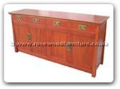Chinese Furniture - ff128r43buf -  Shinto style buffet with 4 drawers and 4 doors - 72" x 19" x 34"
