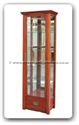 Chinese Furniture - ff128r51gcab -  Shinto style glass cabinet with 1 drawer and 1 glass door - 25" x 16" x 78"