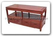Chinese Furniture - ff130r2tv -  T.v. cabinet with 2 drawers plain design - 48" x 16" x 24"