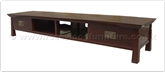 Chinese Furniture - ff144r13stv -  Shinto style CD - DVD cabinet - 2 drawers - 2 open sections - 80" x 20" x 16"