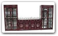 Chinese Furniture - ff15g15unit -  Wall unit with m.o.p. set of 3 - 152" x 19" x 78"