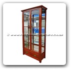 Chinese Furniture - ff204r6sdc -  Shinto style desplay cabinet w/2 glass doors & 2 drawers - 40" x 16" x 78"