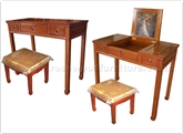 Chinese Furniture - ff27g35dtab -  Dressing table with open mirror and stool - 36" x 18" x 30"