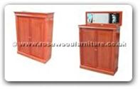 Chinese Furniture - ff31e17scab -  Shoes cabinet with open mirror - 43" x 16" x 53"