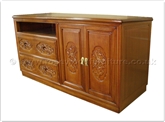 Chinese Furniture - ff32f20tv -  T.v. cabinet flower and bird design - 53" x 22" x 26"