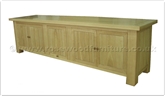 Chinese Furniture - ff32f30atv -  Ashwood t.v. cabinet plain design 4 wooden doors and folding door - 94" x 24" x 26"
