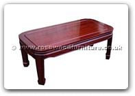 Chinese Furniture - ff47e3cofp -  Round corner coffee table plain design - 40" x 20" x 16"