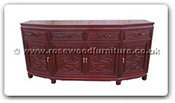 Chinese Furniture - ff52e16bufb -  Angle buffet full f&b carved w/4doors & 4 deawers - 72" x 19" x 34"