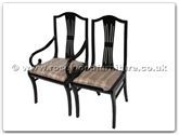Chinese Furniture - ff7055marmchair -  Monaco style dining arm chair with fixed cushion - 22" x 19" x 40"